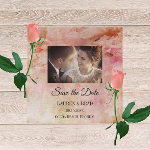 Save The Date Vintage floral rouillé