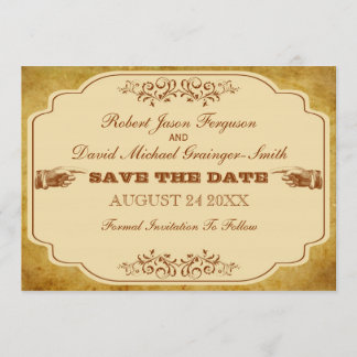 Save The Date Vintage Gay Enregistrer La Date