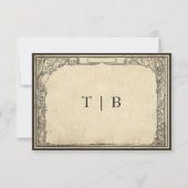 Save The Date Vintage Gothic Medieval Line Parchment Wedding (Dos)