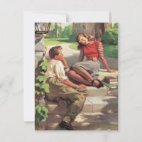 Vintage Love High School Chérie Enregistrer la dat