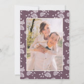 Save The Date Vintage Monogrammé Botanique Bordeaux (Dos)