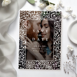 Save The Date Vintage Ornate Frame Classic Mariage Photo