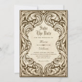Save The Date Vintage orné (Devant)