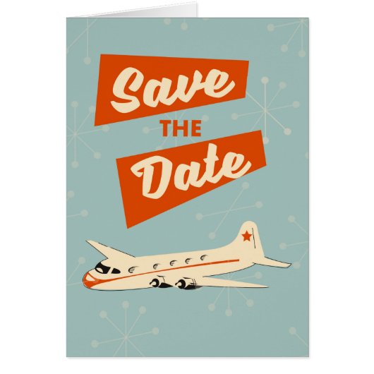 Save the Date vintage reisposter (Voorkant)