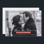 Save The Date Vintage Romantique Photo Enregistrer la date<br><div class="desc">La calligraphie moderne et une bannière vintage font de ce design minimaliste un choix idéal pour les célébrations mariages contemporaines ! Les couleurs peuvent être customisées pour convenir à votre motif,  envoyez-moi juste un message.</div>