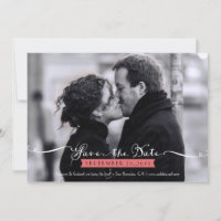 Vintage Romantique Photo Enregistrer la date