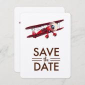Save the Date vintage tweedekker (Voorkant / Achterkant)