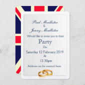 Save the Date Vintage Union jack Kaart (Voorkant / Achterkant)