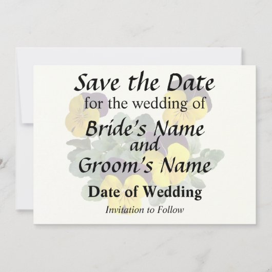 Save The Date Violas Sorbet Saut Jaune (Devant)