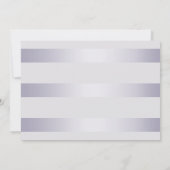 Save The Date Violet Argent Rayures Brillantes Monogramme2 (Dos)