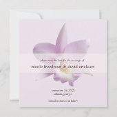 Save The Date Violet de fleur d'orchidée mariage moderne enregis (Devant)