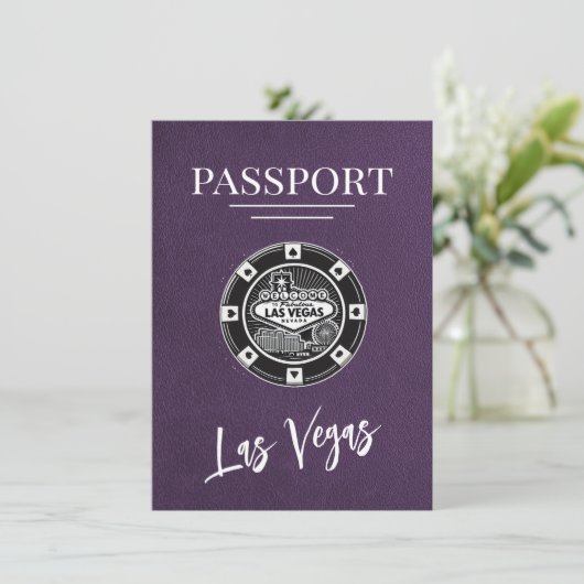 Save The Date Violet Las Vegas Passport Enregistrer La Date (Debout devant)
