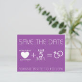 Save The Date Violet pour Michele (Debout devant)