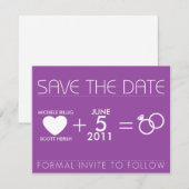 Save The Date Violet pour Michele (Devant / Derrière)