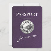 Save The Date Violet Purple Jamaïque Passeport Enregistrer La Da (Devant)