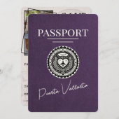 Save The Date Violet violet Passeport Puerta Vallarta (Devant / Derrière)