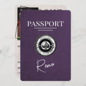 Save The Date Violet Violet Reno Passeport Enregistrer La Date (Devant / Derrière)