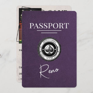 Save The Date Violet Violet Reno Passeport Enregistrer La Date