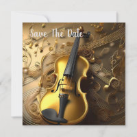 Violon Or vintage Sur Cordes Musicales D'Or,
