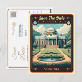 Save the date | Virginia Invitation Carte postale (Devant / Derrière)