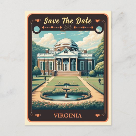 Save the date | Virginia Invitation Carte postale (Devant)