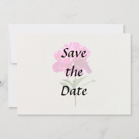 Save The Date Vivid Peony rose (Dos)