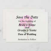 Save The Date Vivid Peony rose (Devant / Derrière)