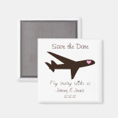 Save the Date: Vliegtuig Magneet (Voorkant / Achterkant)
