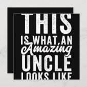 Save The Date Voici à quoi ressemble un oncle Extraordinaire (Devant / Derrière)