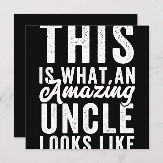 Save The Date Voici à quoi ressemble un oncle Extraordinaire (Devant / Derrière)