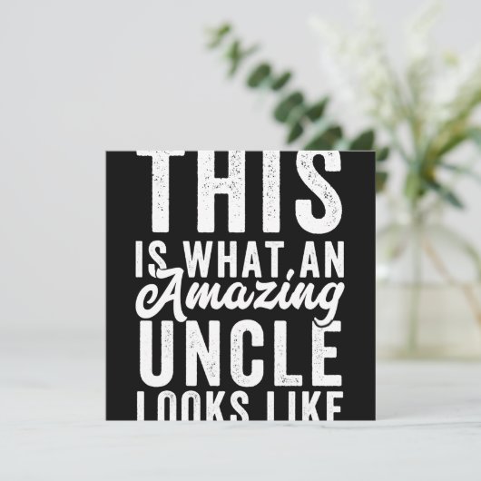 Save The Date Voici à quoi ressemble un oncle Extraordinaire (Debout devant)