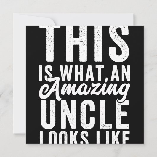 Save The Date Voici à quoi ressemble un oncle Extraordinaire (Devant)