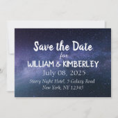 Save The Date Voie Lactée Étoiles Sky Galaxy Mariage Élégant Enr (Devant)