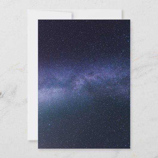 Save The Date Voie Lactée Étoiles Sky Galaxy Mariage Élégant Enr (Dos)