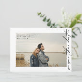 Save The Date Voies latérales QR Code Simplement Élégant Texte P (Debout devant)