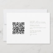 Save The Date Voies latérales Sage Vert Blanc QR Code photo (Dos)