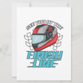 Save The Date Voir À Finish Line Racer Racer Voiture Cadeau (Devant)