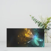 Save The Date Vol de libellule verte lumineuse (Debout devant)