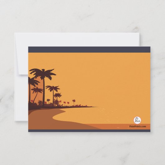 Save The Date Vol sur l'île Enregistrer la date Annonce (Dos)