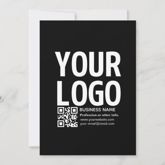 Save The Date Votre logo avec code QR et texte modifiables (Devant)