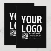 Save The Date Votre logo avec code QR et texte modifiables (Devant / Derrière)