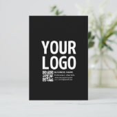 Save The Date Votre logo avec code QR et texte modifiables (Debout devant)
