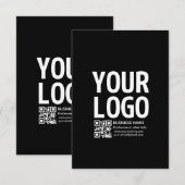 Save The Date Votre logo avec code QR et texte modifiables (Devant / Derrière)