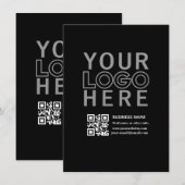 Save The Date Votre logo avec code QR et texte modifiables (Devant / Derrière)