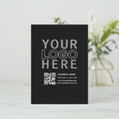 Save The Date Votre logo avec code QR et texte modifiables (Debout devant)