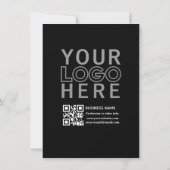 Save The Date Votre logo avec code QR et texte modifiables (Dos)