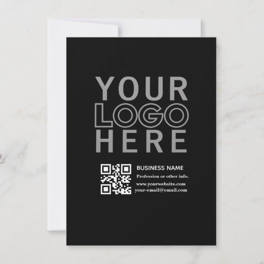 Save The Date Votre logo avec code QR et texte modifiables (Devant)