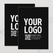 Save The Date Votre logo avec code QR et texte modifiables (Devant / Derrière)