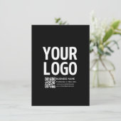 Save The Date Votre logo avec code QR et texte modifiables (Debout devant)
