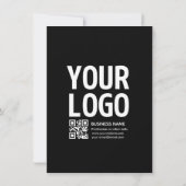 Save The Date Votre logo avec code QR et texte modifiables (Dos)